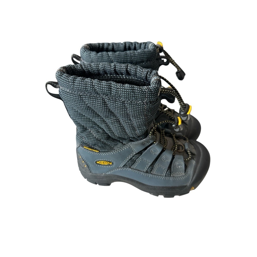 Keen Black Waterproof Boots with Primaloft Youth Boys Size 1 Kids Winter Boots